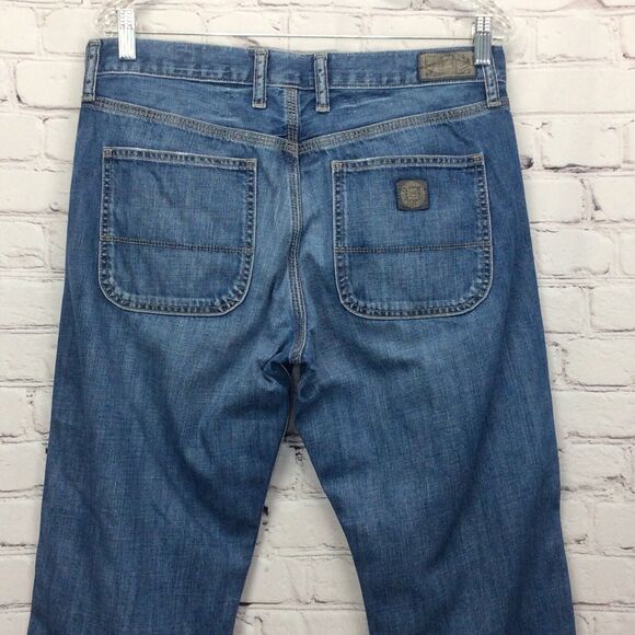 Lucky Brand Jeans Women's Sz 32x32 Logger Bootcut Button Fly Pedestrian Crossing - Picture 4 of 12